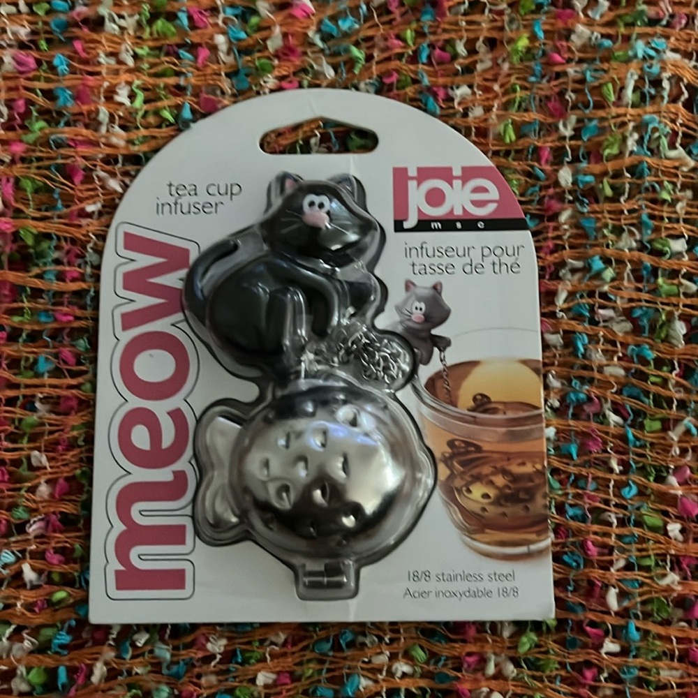 JOIE MEOW Black Cat tea cup infuser